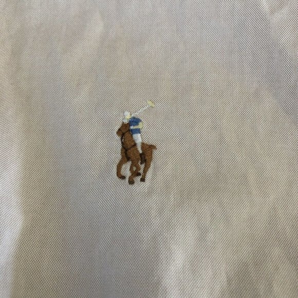 Ralph Lauren Yarmouth Mens Shirt Sz 17 34/35 Button Down Cotton Pinpoint Oxford - Picture 5 of 9